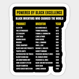 Black Inventors Who Changed the World Sticker